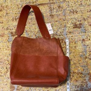 Anthropologie faux leather handbag